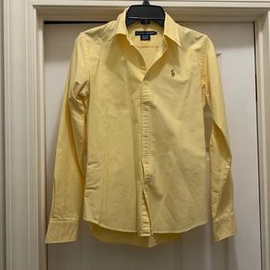 Women’s yellow Ralph Lauren button down